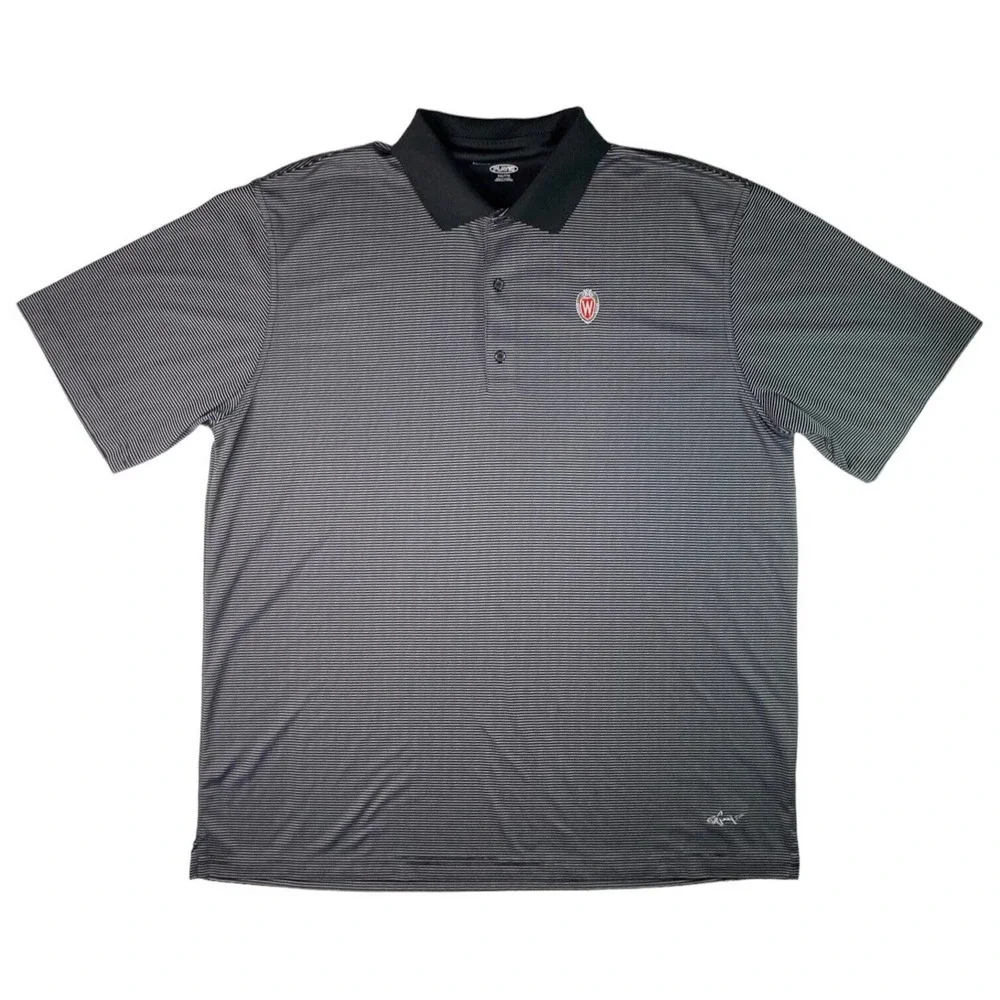 Greg Norman XXL‎ Golf Polo Shirt Microfiber University of Wisconsin Embroidered